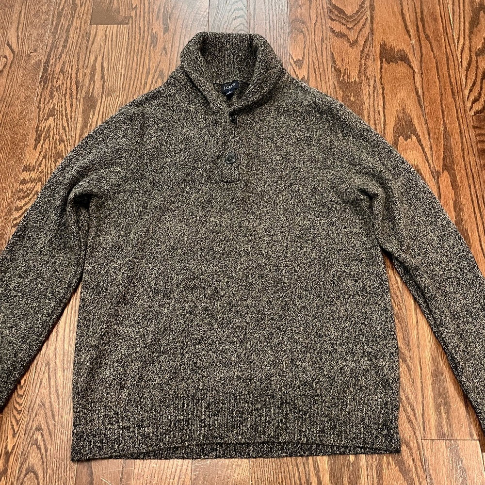 J Crew Cowl Neck Sweater Size Large Wool Blend